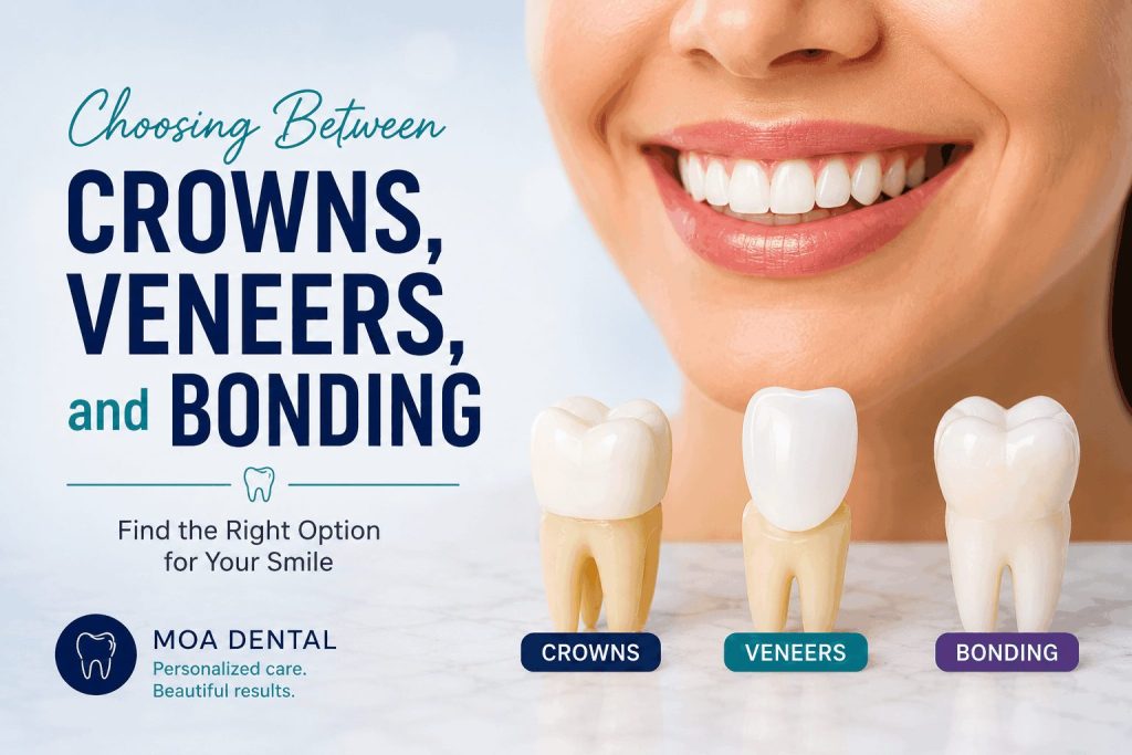 Bonding Vs Veneers Vs Crowns